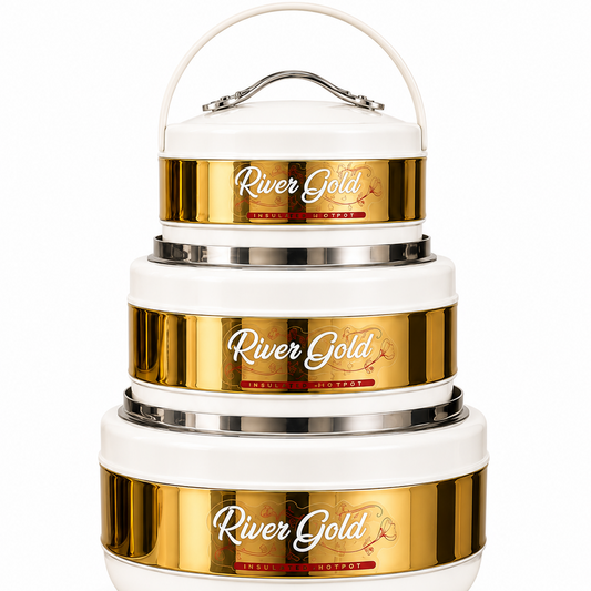 River Gold 5-Piece Insulated Hot Pot & Water Cooler Gift Set (12 Liter + 5 Liter Cooler) | Thermocare.pk