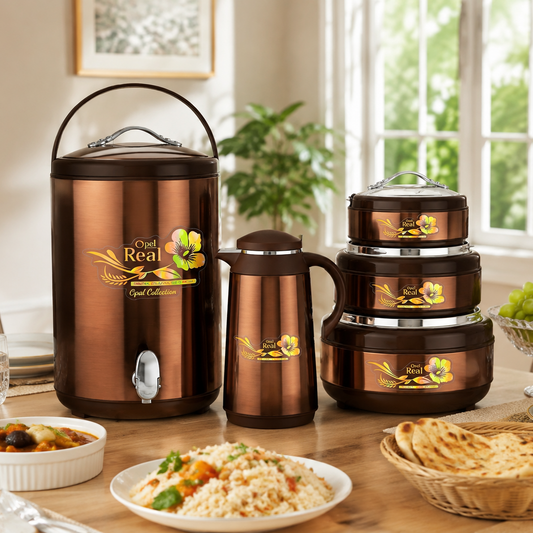 Opal Real Plus 5-Piece Insulated Hot Pot, Water Cooler & Jug Gift Set | Thermocare